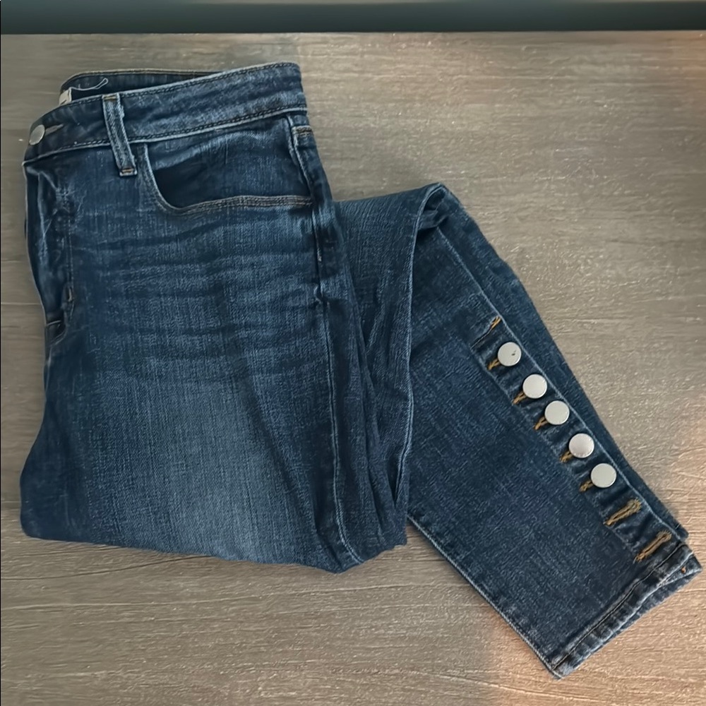 L’Agence Skinny Jeans With Cuff Detail